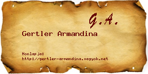 Gertler Armandina névjegykártya